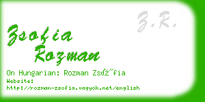 zsofia rozman business card